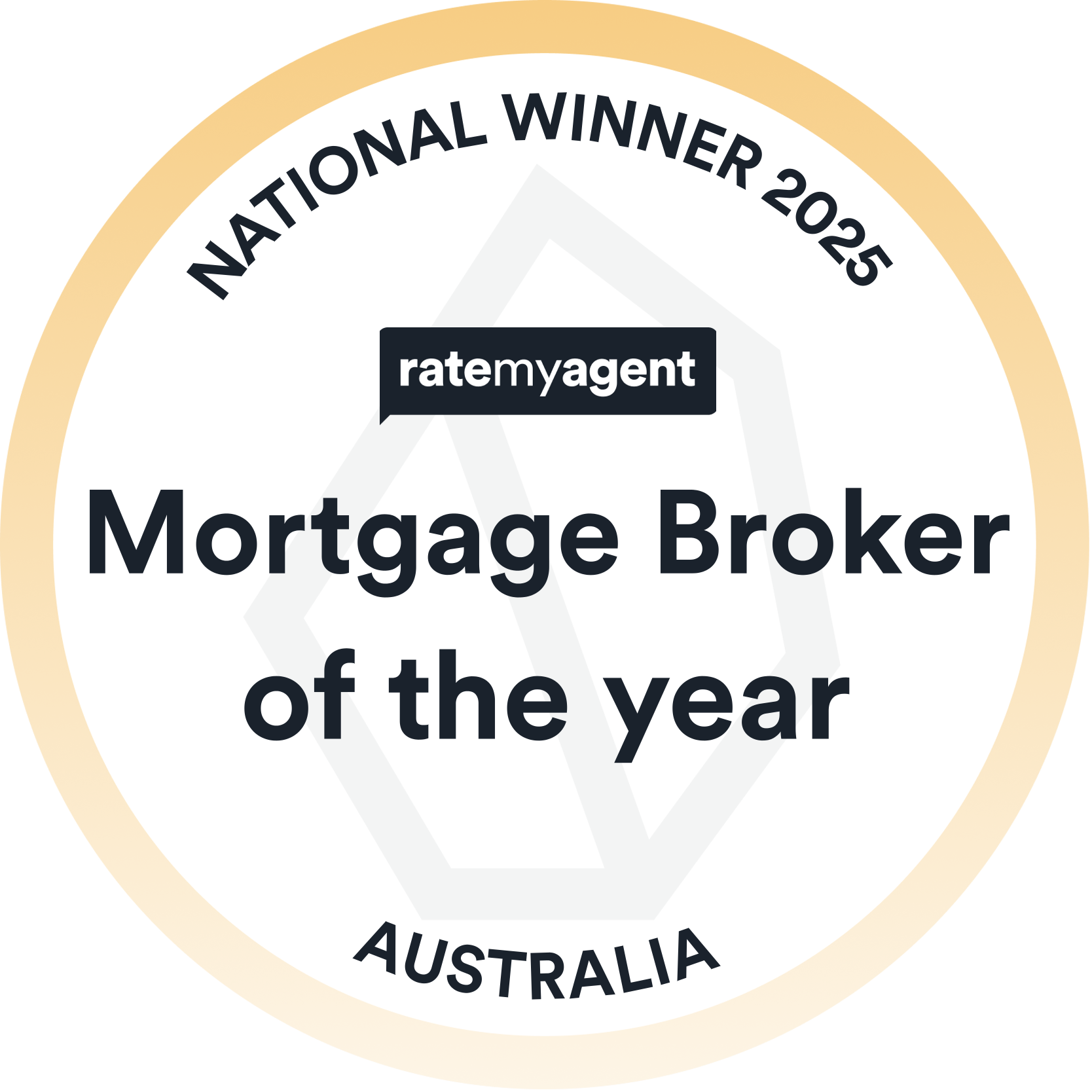 Rate My Agent - National Winner 2025 Mortgage Broker of the Year Australia